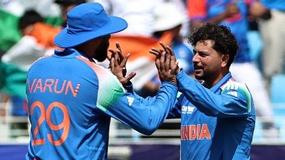 '…much better than Anil Kumble, Harbhajan Singh': India legend's massive claim on Chakravarthy, Kuldeep after magical spells in Champions Trophy final India's Kuldeep Yadav (R) celebrates with teammate Varun Chakravarthy during Champions Trophy final against New Zealand