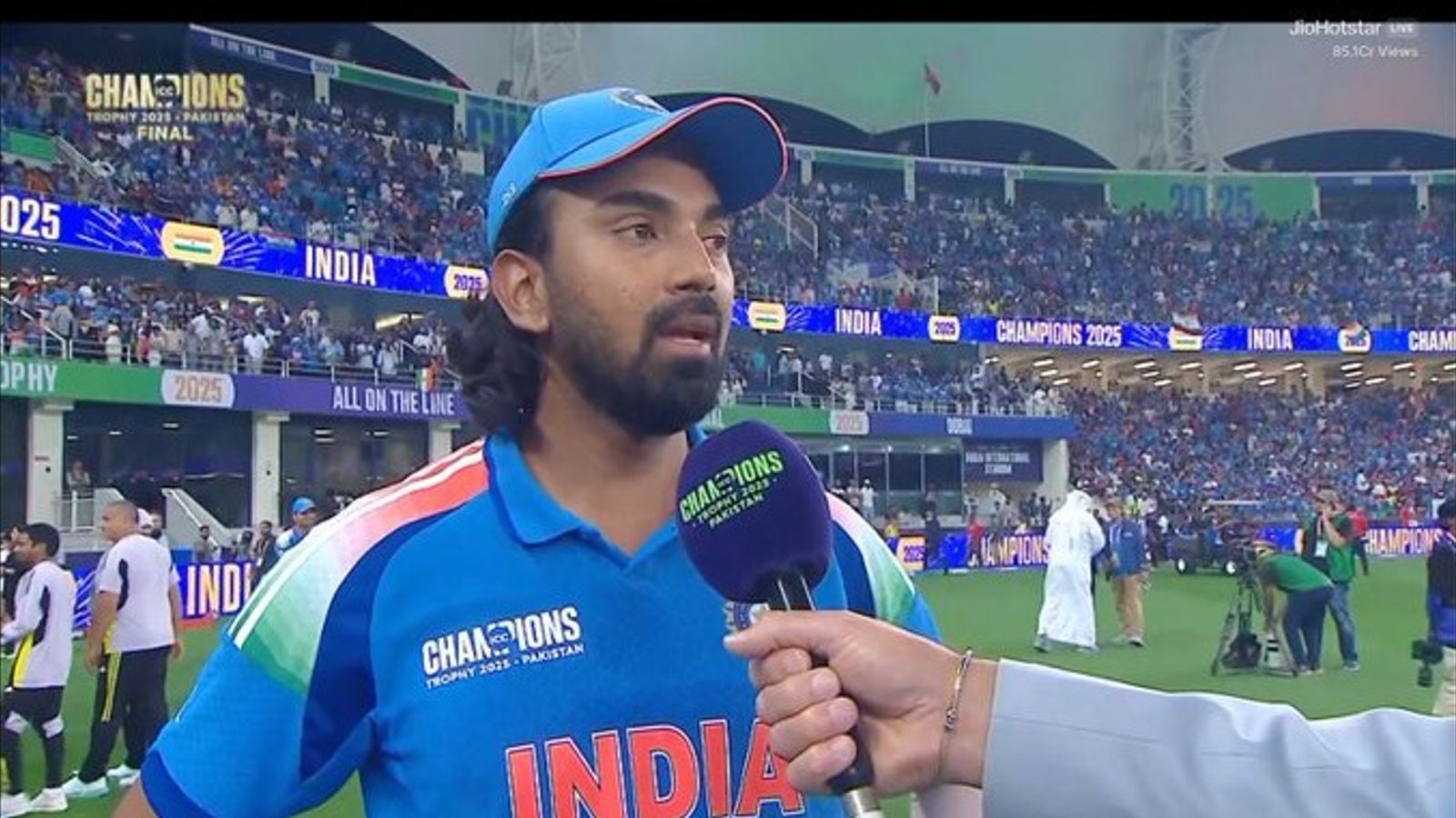 'Not sure I can say this on air but I was...': Emotional KL Rahul's first reaction after leading India's to 2nd Champions Trophy 2025 title India's star batter KL Rahul in frame