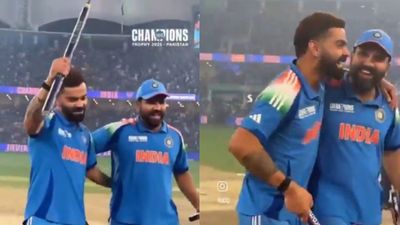 'Abhi hum koi retire nahi ho rahe ******...': Rohit Sharma 'retirement' chat with Virat Kohli while celebrating India's Champions Trophy title win goes viral, Watch video Rohit Sharma and Virat Kohli celebrate India's Champions Trophy title triumph
