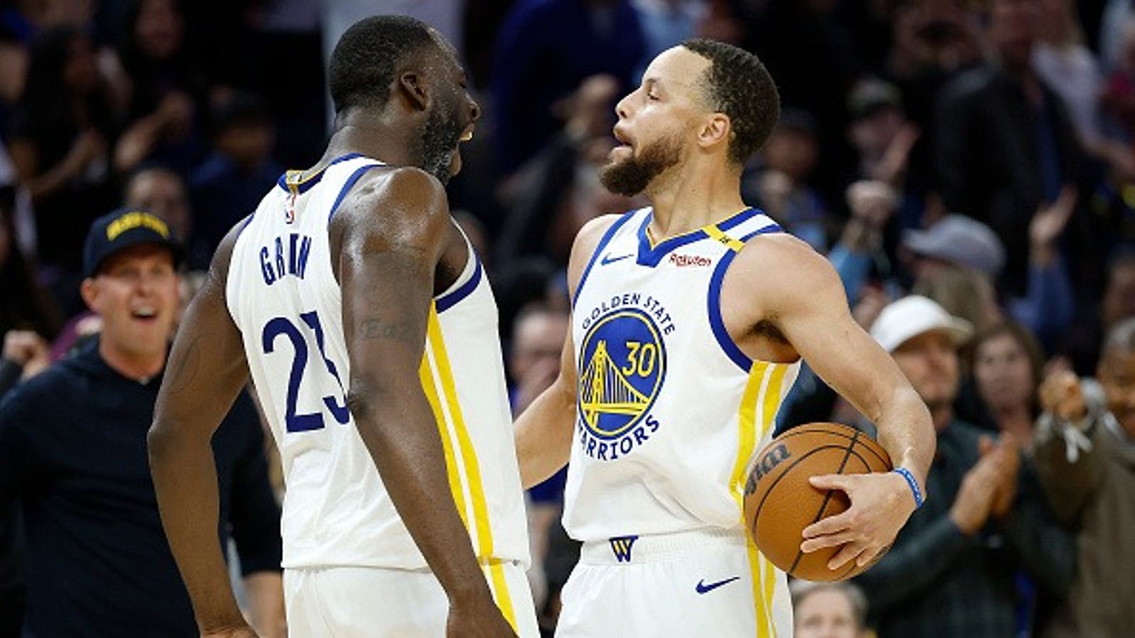 'I heard he's got a little bit of...': Stephen Curry Shares a Rib-Tickling Story About Warriors Teammate Draymond Green Draymond Green and Stephen Curry in the frame.