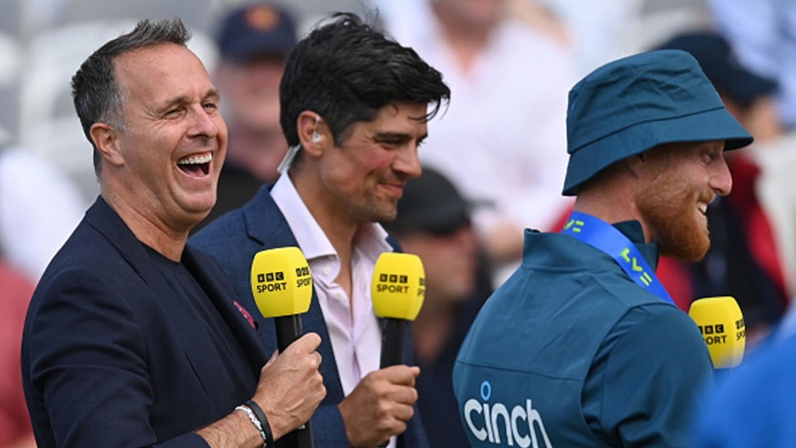 Former England captain names India's alternate playing XI that could've made it to Champions Trophy 2025 final featuring Yuzvendra Chahal, Suryakumar Yadav Michael Vaughan (L) and Sir Alastair Cook with Ben Stokes of England after the Test between England and Ireland at Lord's Cricket Ground on June 03, 2023 in London.