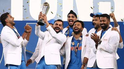 Will BCCI host bus parade for Champions Trophy 2025 winning Team India? Here's all you need to know Virat Kohli of India celebrates after winning the ICC Champions Trophy 2025 Final between India and New Zealand at Dubai International Stadium