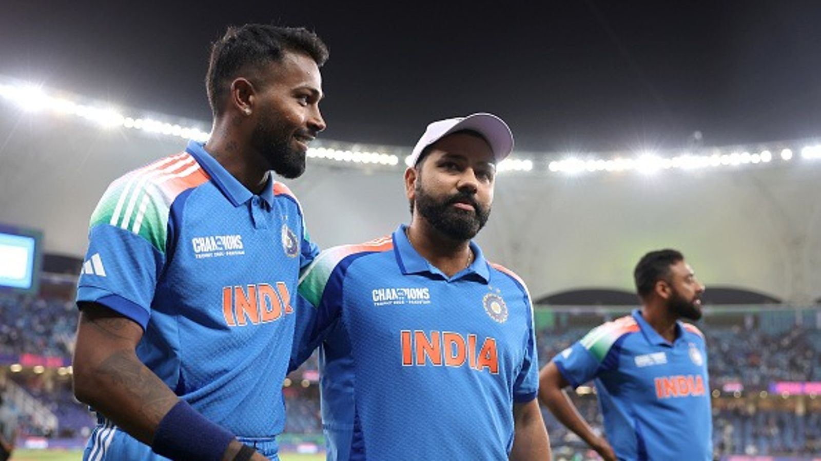 No Rohit Sharma and Hardik Pandya as ICC announces Champions Trophy 2025 team of the tournament India captain Rohit Sharma and Hardik Pandya after winning the ICC Champions Trophy 2025