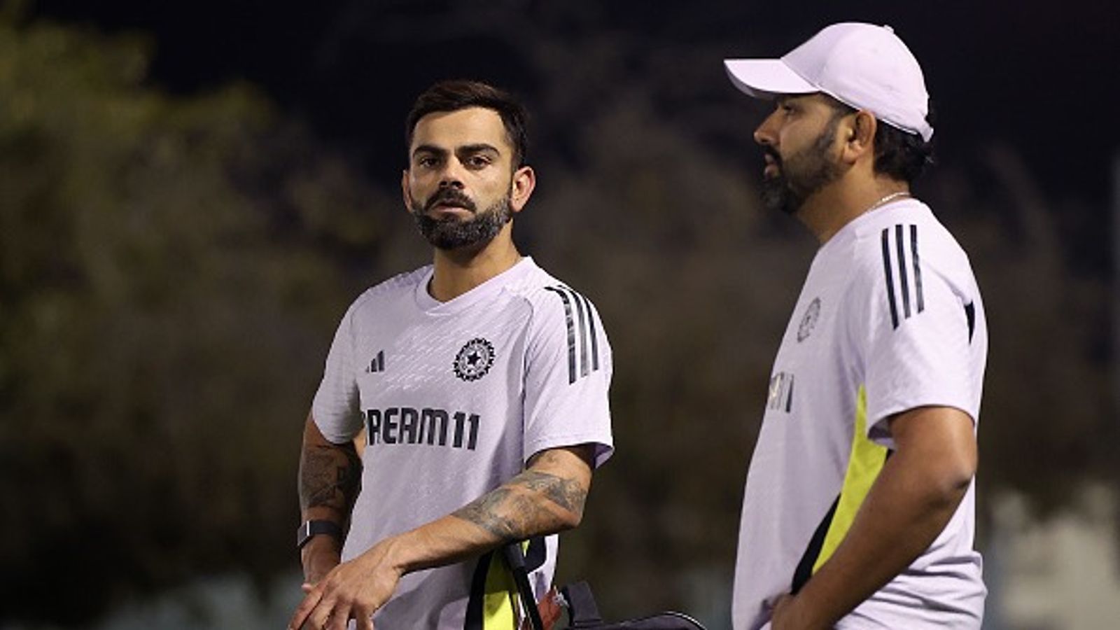 'That will keep out the youngsters...': Ex-Australia star's big statement on Rohit Sharma and Virat Kohli's future Virat Kohli of India speaks to Rohit Sharma during a India Nets Session at ICC Academy