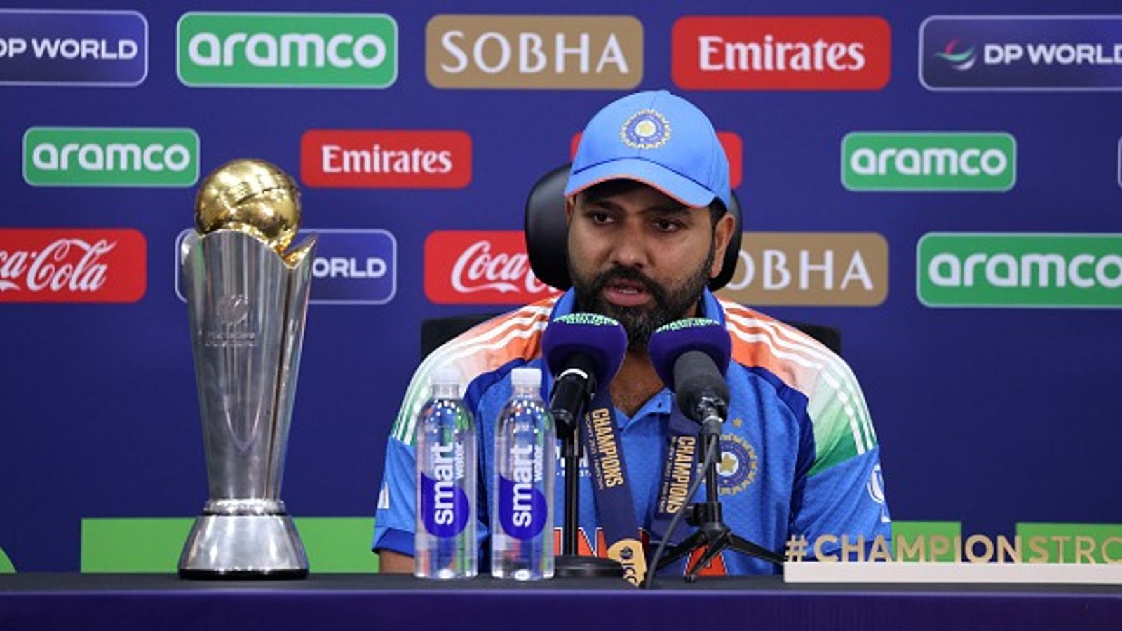 'A player of his stature should...': Kapil Dev's 1983 World Cup winning teammate passes big verdict on Rohit Sharma's retirement Rohit Sharma of India speaks to the media after winning the ICC Champions Trophy 2025 Final between India and New Zealand at Dubai International Stadium