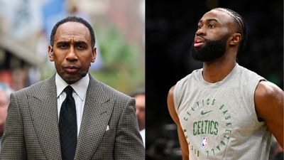 'He’s gonna expose our ignorance': Stephen A. Smith Justifies Calling Celtics Star Forward Jaylen Brown 'Unmarketable' Stephen A. Smith and Jaylen Brown in the frame.