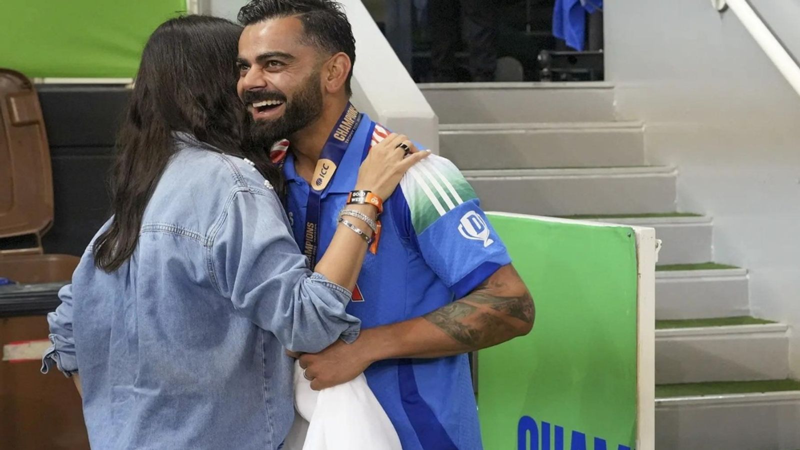 'I don't want to go to my room and just sit alone and sulk': Virat Kohli's indirect response to BCCI limiting family's presence in aftermath of series loss in Australia Virat Kohli hugs wife Anushka Sharma after Champions Trophy 2025 final win.