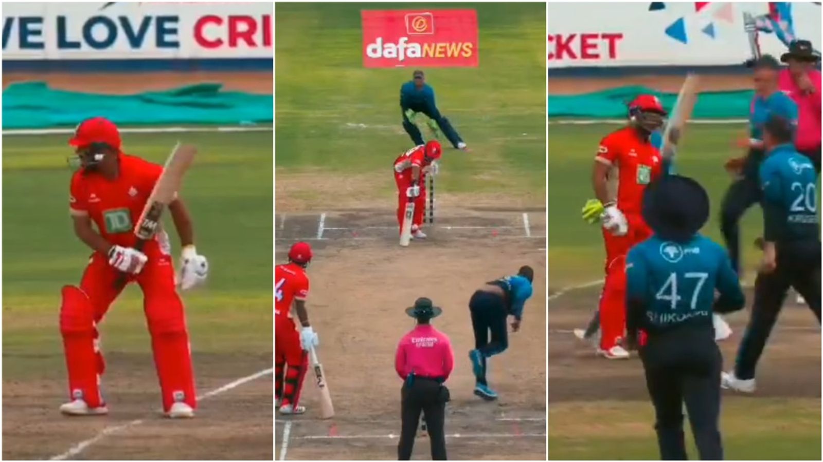 WATCH: Parveen Kumar comes out to bat with fractured wrist, throws bat in frustration as umpire's blunder leads to Namibia's narrow 12-run win over Canada Canada's Parveen Kumar reacts after getting out lbw
