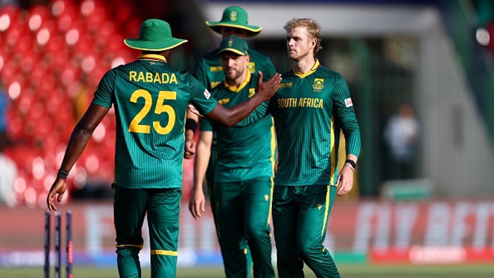 South Africa star picked by Mumbai Indians for IPL 2025 served legal notice by PCB for breaching PSL contract Kagiso Rabada of South Africa celebrates with teammate Corbin Bosch at the end of the innings during the ICC Champions Trophy 2025 match between South Africa and England