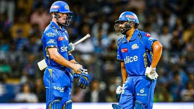 Watch: Mumbai Indians Welcome Their Star Opener with a WWE Twist ahead of IPL 2025 season Rohit Sharma and Ryan Rickelton in the frame