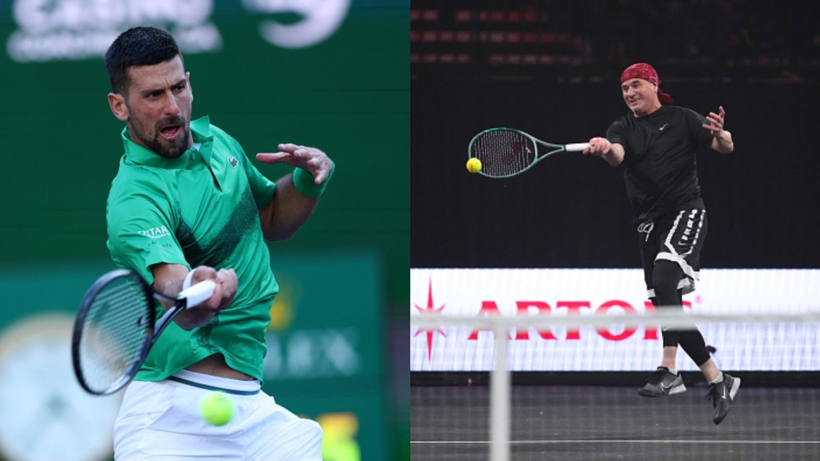 Novak Djokovic eyes historic feat, surpassing Andre Agassi with next tennis challenge Novak Djokovic and Andre Agassi in the frame (via Getty)