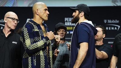 'You deserve this': UFC Light-Heavyweight Champion Magomed Ankalaev Offers Rematch to Alex Pereira Opponents Alex Pereira of Brazil and Magomed Ankalaev of Russia face off during the UFC 313 press conference