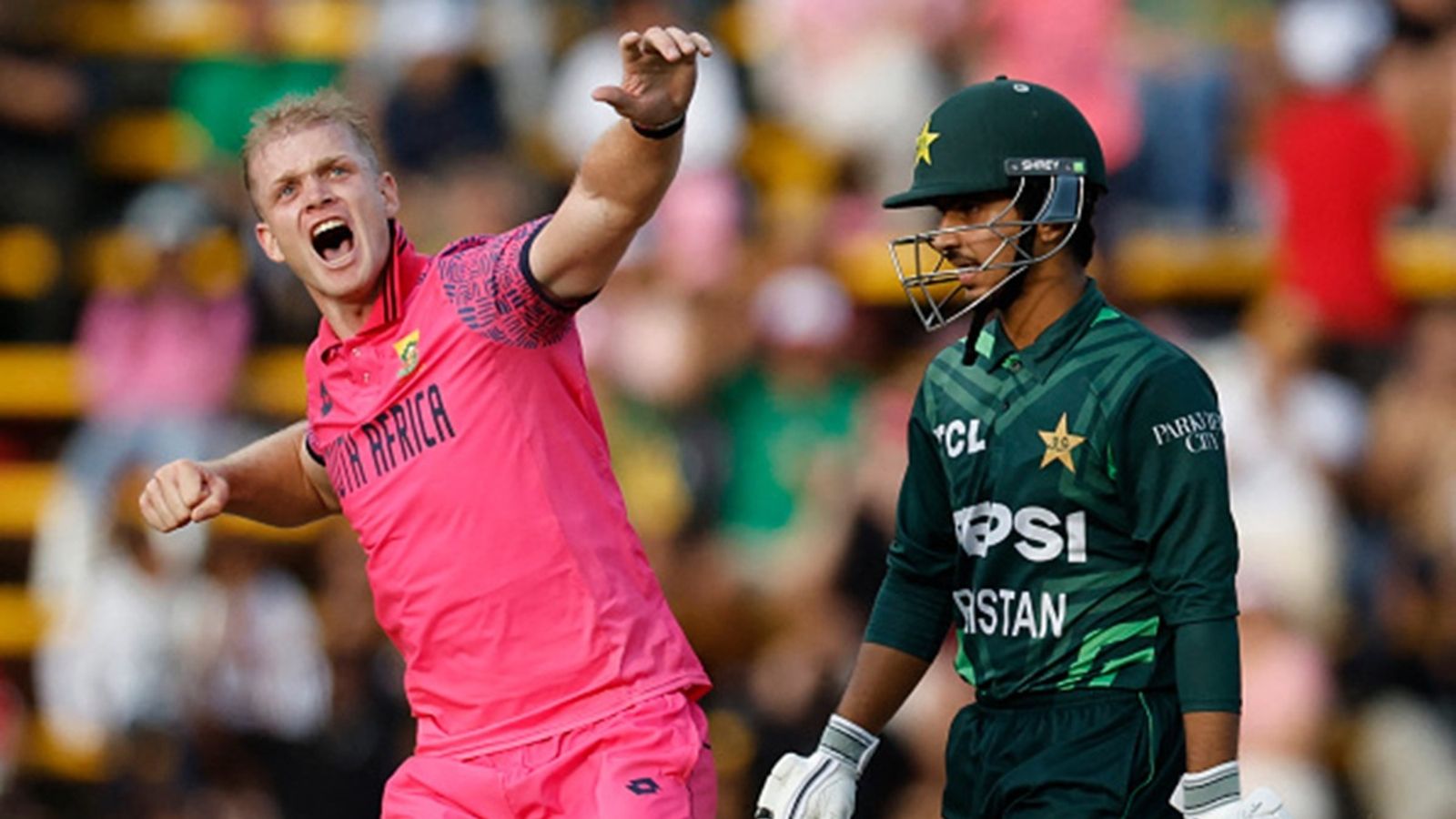 Corbin Bosch gives explanation to PCB after dumping PSL contract to play for Mumbai Indians, says 'not only a strong IPL team but...' South Africa's Corbin Bosch (L) celebrates after the dismissal of Pakistan's Saim Ayub (R) during the third ODI at The Wanderers Stadium in Johannesburg on December 22, 2024.