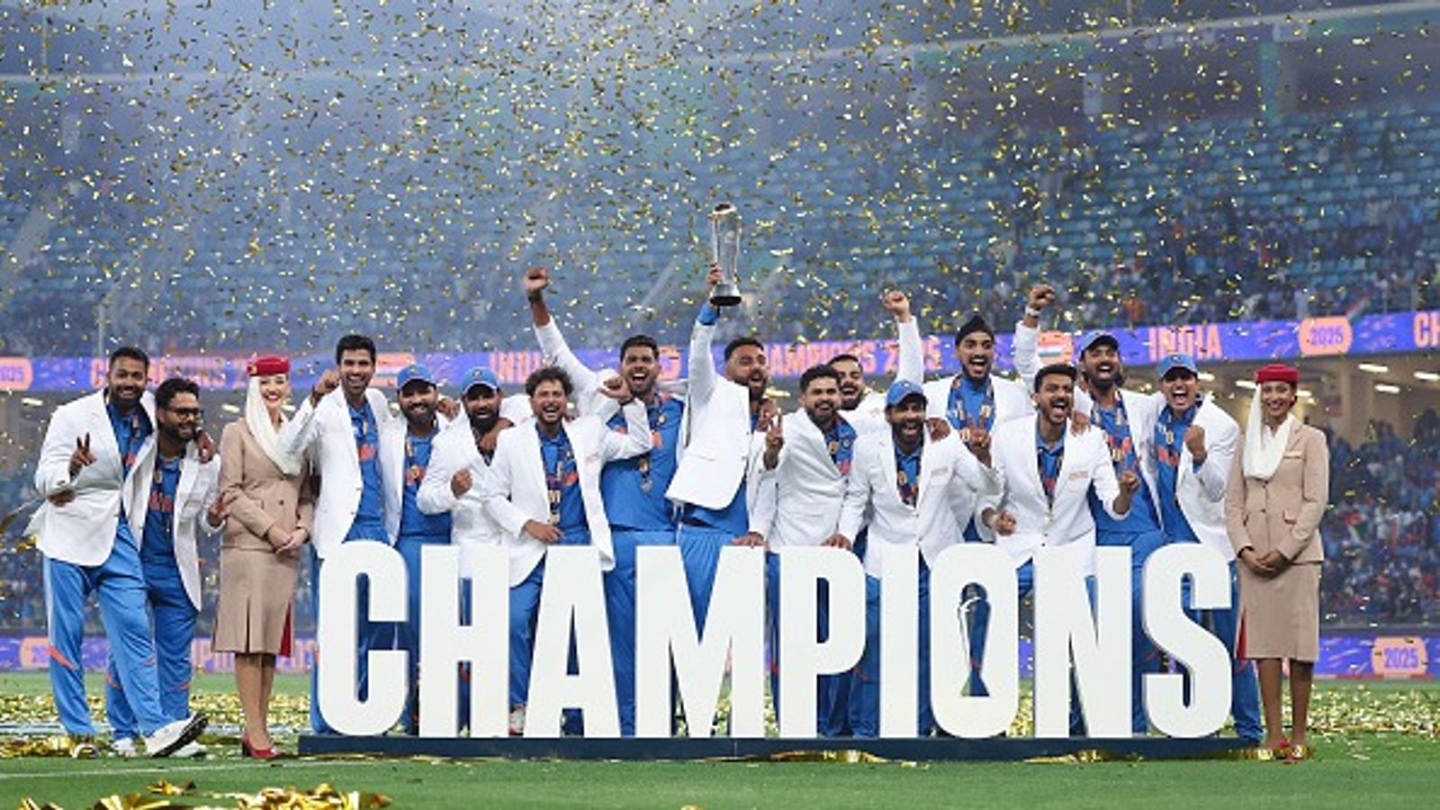 BCCI announces substantial cash reward for Rohit Sharma-led India's ICC Champions Trophy 2025 contingent India lift the ICC Champions Trophy during the ICC Champions Trophy Final match between India and New Zealand at Dubai International Stadium