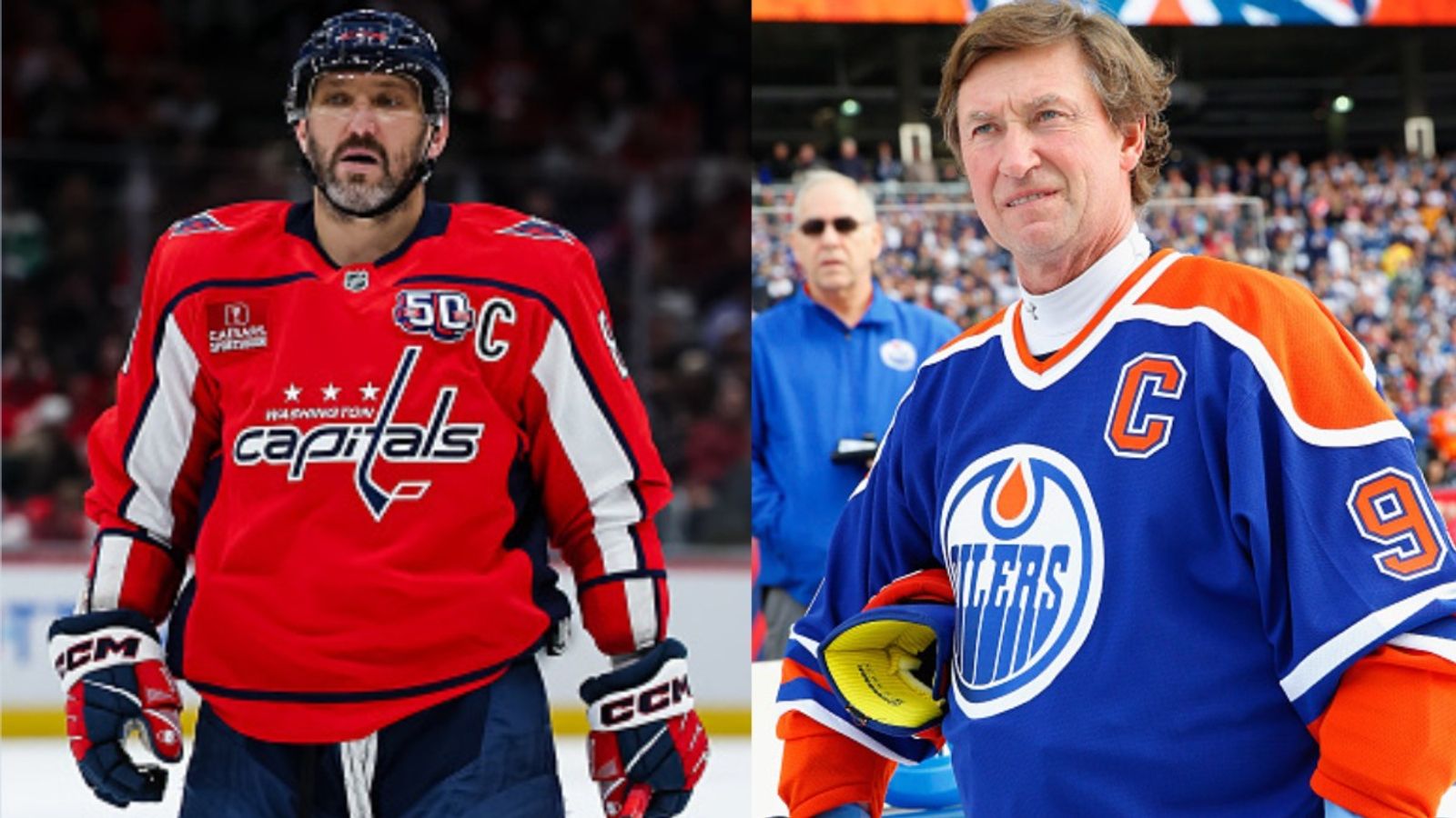 Alex Ovechkin reflects on coming inches away from Wayne Gretzky's all-time scoring record Alex Ovechkin and Wayne Gretzky in the frame