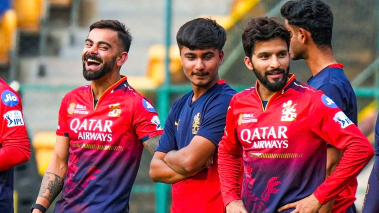 WATCH: RCB takes an indirect dig at Mumbai Indians 'MI' for their 2024 captaincy transition ahead of IPL 2025 Virat Kohli and Rajat Patidar during RCB unboxing event