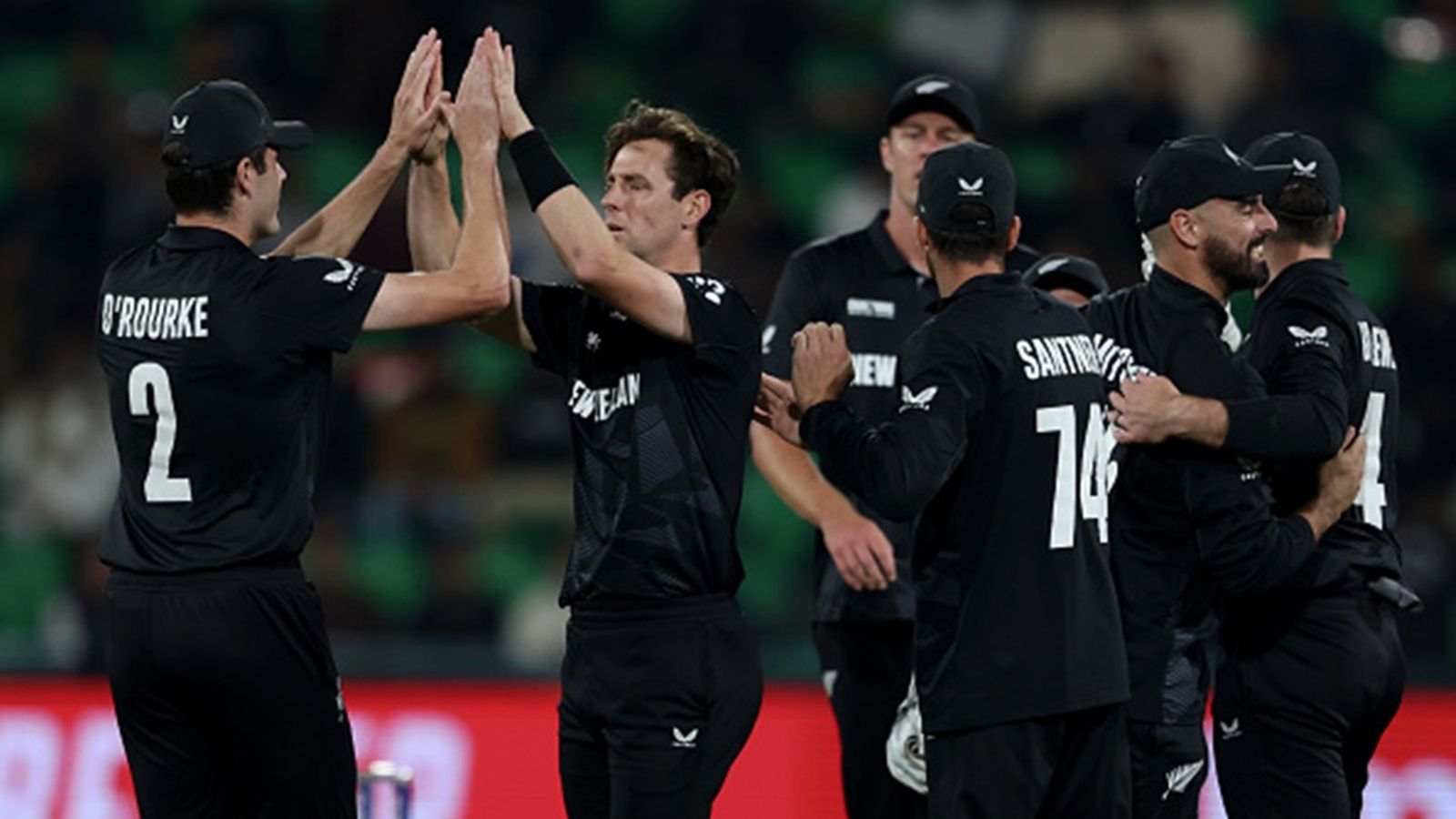Huge blow to New Zealand after record-breaking defeat to Pakistan, star pacer ruled out due to injury from last T20Is Matt Henry of New Zealand celebrates dismissing Ryan Rickelton of South Africa during the ICC Champions Trophy 2025 semi final at Gaddafi Stadium on March 05, 2025 in Lahore, Pakistan.