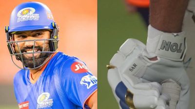 WATCH: Does 'SAR' in Rohit Sharma's batting gloves mean Samaira, Ahaan, and Ritika? MI video featuring ex-skipper sparks speculations Rohit Sharma batting gloves