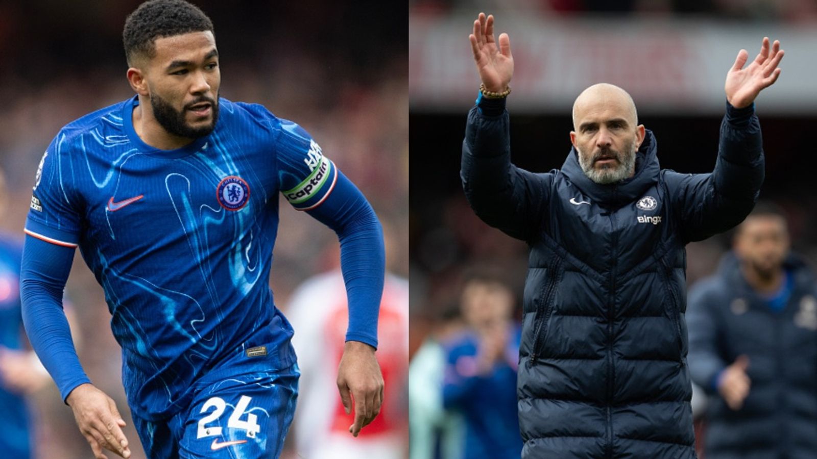 Chelsea veteran delivers blunt message to Enzo Maresca regarding Reece James' future Reece James and Enzo Maresca in the frame (via Getty)