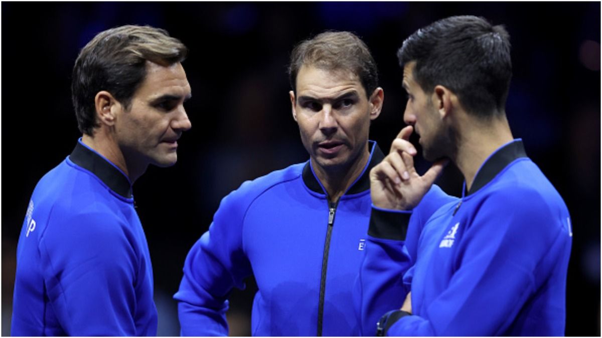 Novak Djokovic, Roger Federer, Rafael Nadal in the frame