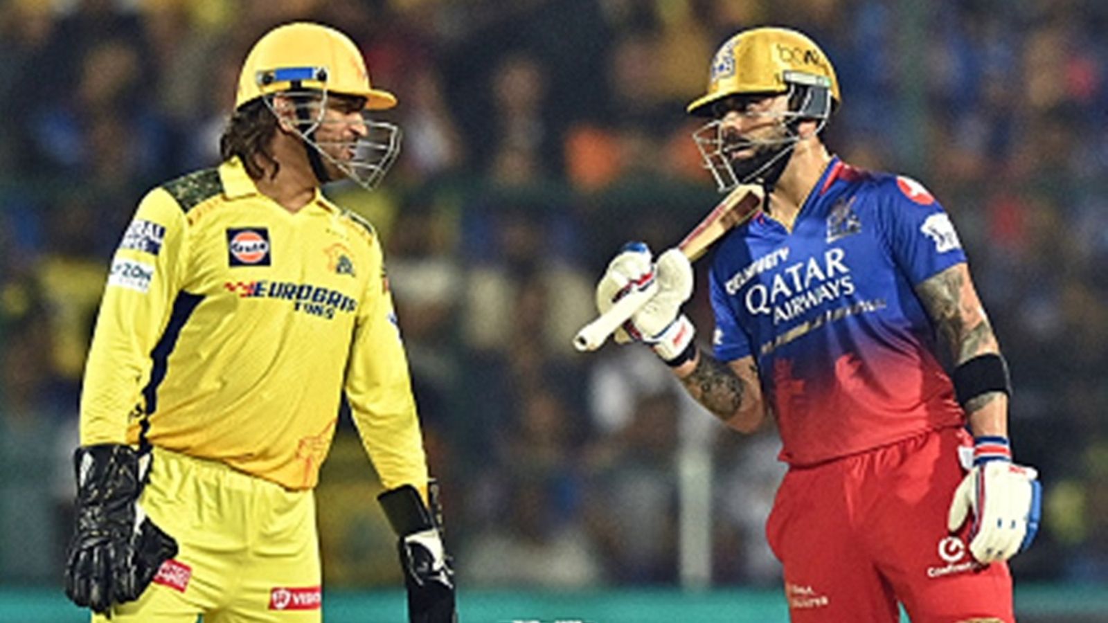 'I will talk about the relationship, not the message': MS Dhoni explains why he will never reveal contents of his text sent to Virat Kohli Royal Challengers Bengaluru's Virat Kohli (R) speaks with Chennai Super Kings' MS Dhoni during the Indian Premier League (IPL) match at the M Chinnaswamy Stadium in Bengaluru on May 18, 2024.
