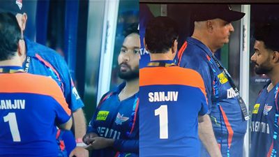 Rishabh Pant spotted having intense chat with LSG owner Sanjiv Goenka after 1-wicket loss against Delhi Capitals Sanjiv Goenka chats with Rishabh Pant after the match