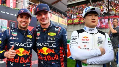 Sergio Perez Warned Against Yuki Tsunoda’s Promotion to Red Bull for His Own Protection Max Verstappen, Sergio Perez and Yuki Tsunoda in the frame