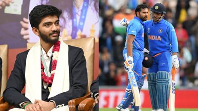 Watch : D Gukesh credits India's World Cup winning captain for World Chess Championship win says, 'It felt like I had to emulate it' D Gukesh, Rohit Sharma and MS Dhoni in the frame