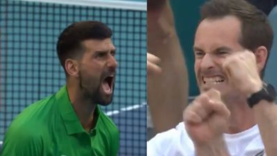 Novak Djokovic Breaks Long-Held Record of Roger Federer At Miami Open, Celebrates Historic Mark With Coach Andy Murray Novak Djokovic and Andy Murray