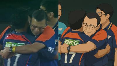 LSG owner Sanjiv Goenka follows 'Ghibli Trend' shares a picture hugging captain Rishabh Pant after team's five-wicket win against SRH in IPL 2025 Sanjiv Goenka and Rishabh Pant