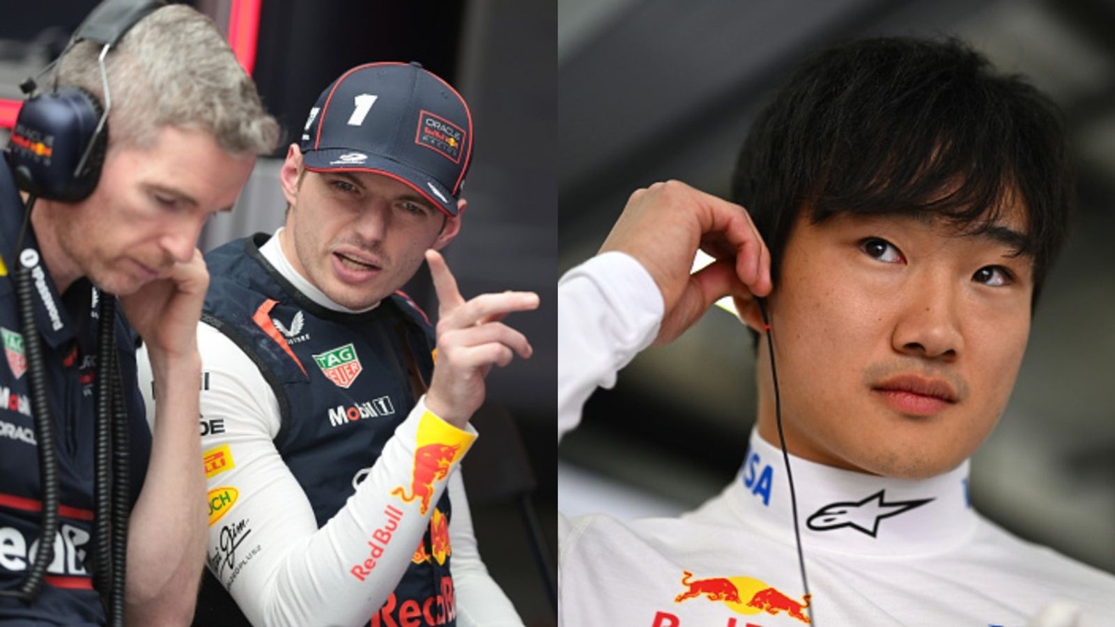 "Max Verstappen is not happy:" Red Bull insider drops bombshell on team's Yuki Tsunoda switch Max Verstappen and Yuki Tsunoda in the frame (via Getty)