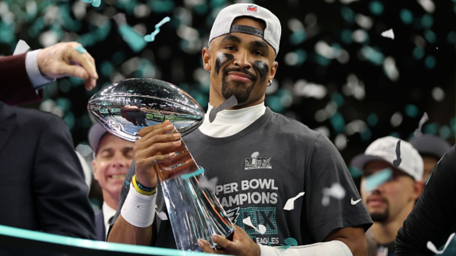 Jalen Hurts teams up with a new weapon as Philadelphia Eagles look to defend Super Bowl throne Jalen Hurts in the frame (via Getty)