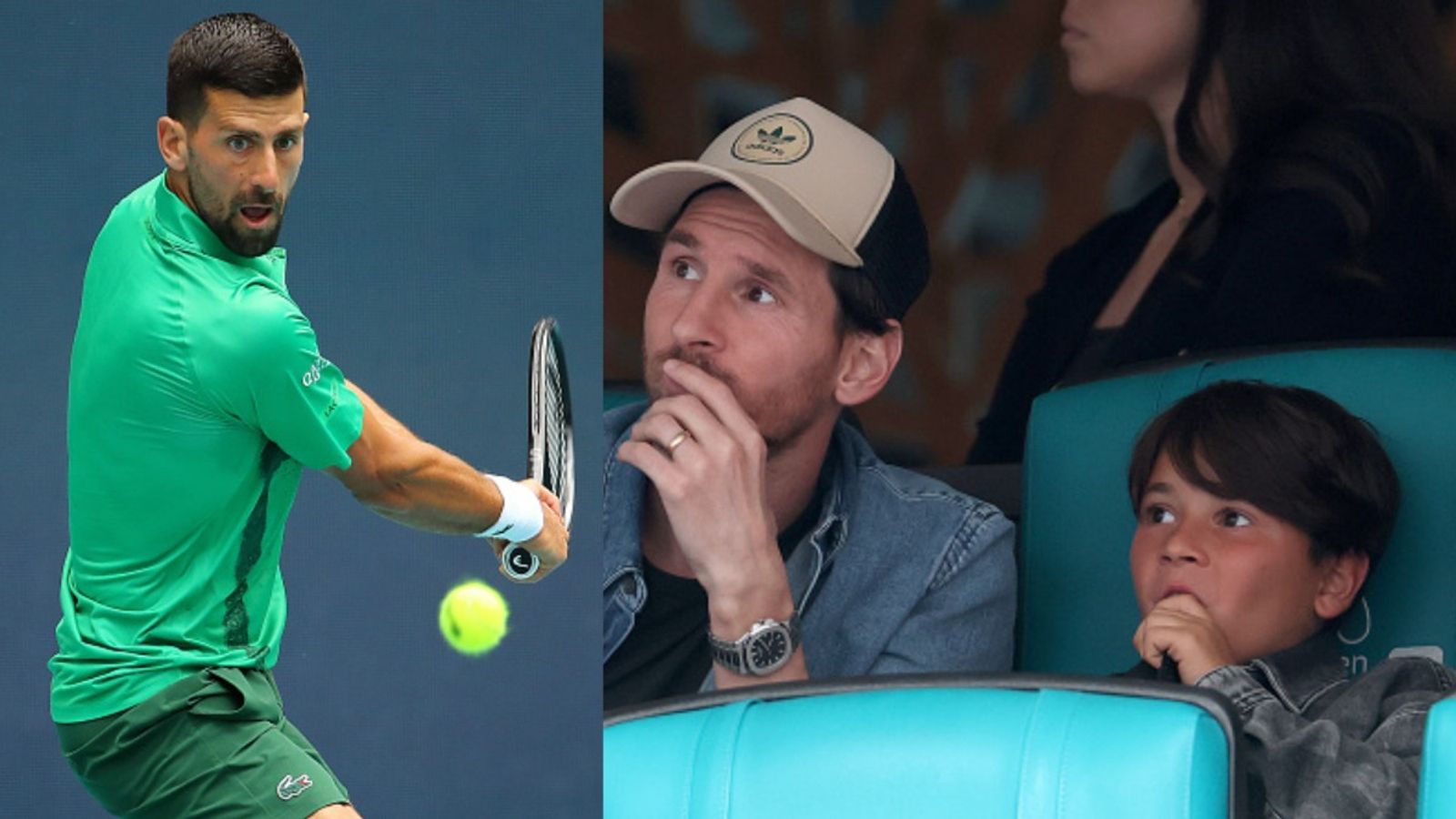 Lionel Messi cheers on Novak Djokovic as tennis star advances to Miami Open Final Lionel Messi cheers on Novak Djokovic as tennis star advances to Miami Open Final