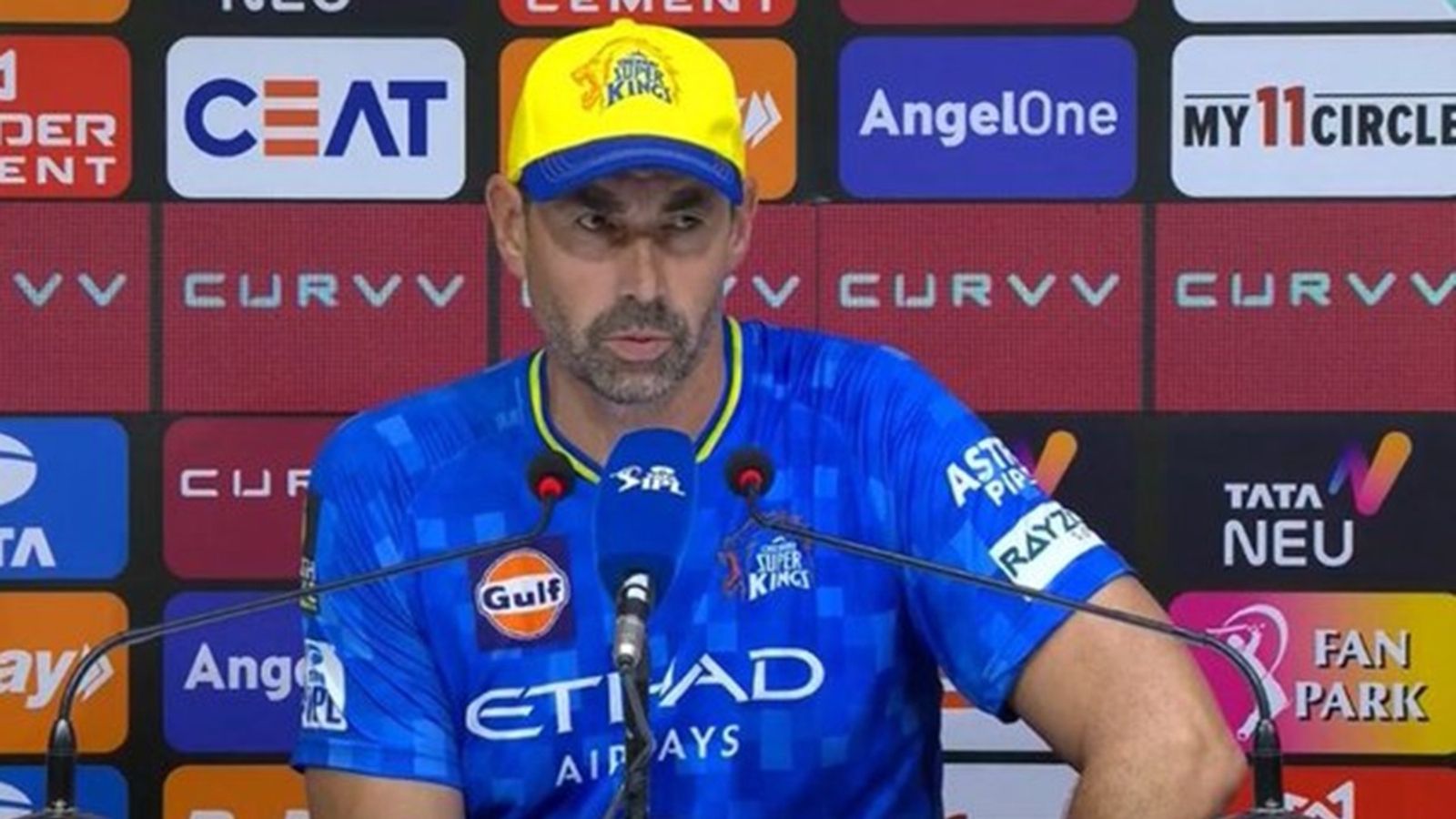 After Ajinkya Rahane, CSK coach Stephen Fleming unhappy with 'no home advantage at Chepauk', says 'It's so hard to read, but we thought it was...' CSK head coach Stephen Fleming in a post-match press conference.