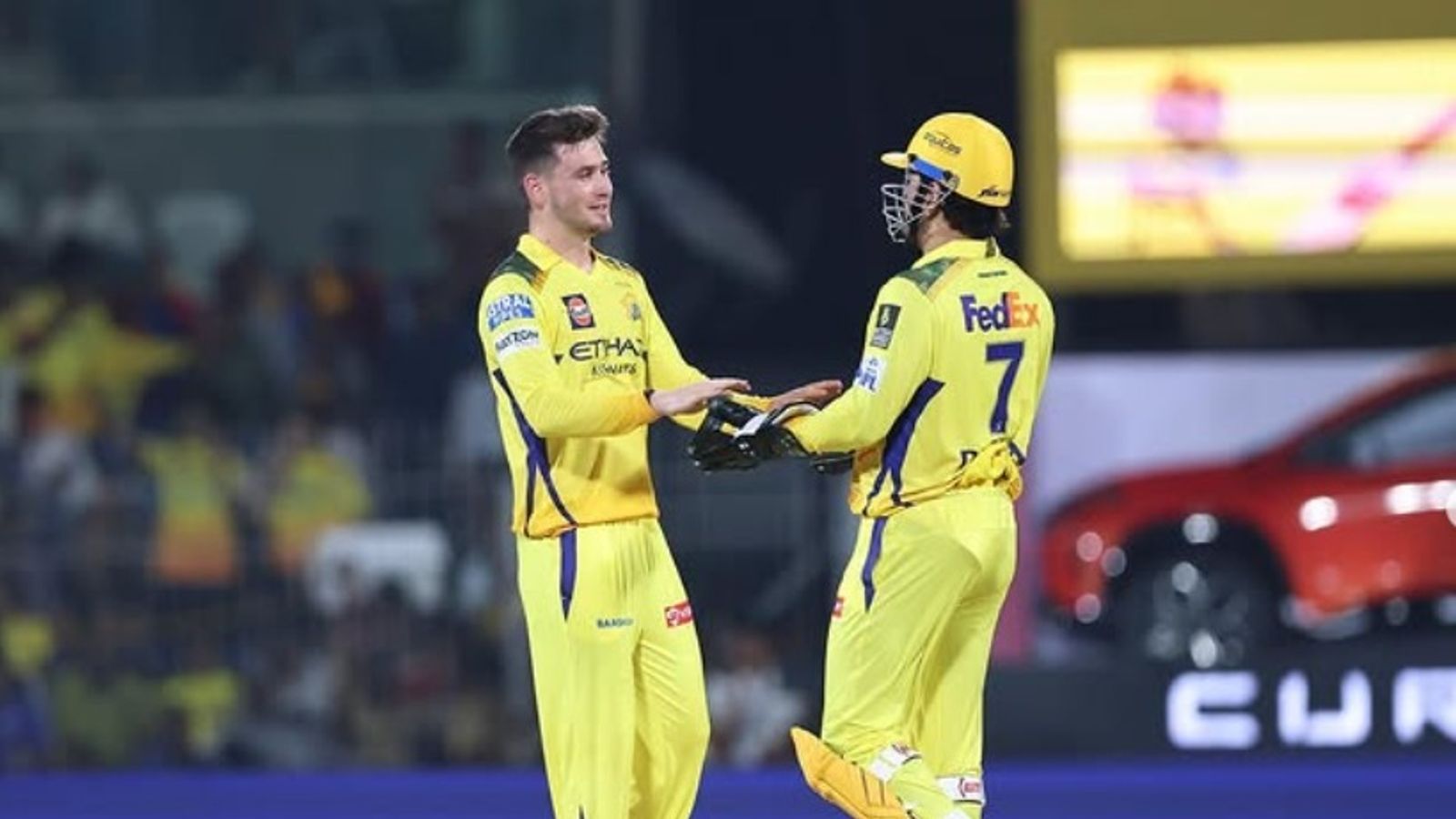 Noor Ahmad's six-word social media post goes viral after CSK's 50-run defeat against RCB in IPL 2025 Noor Ahmad with MS Dhoni during an IPL clash