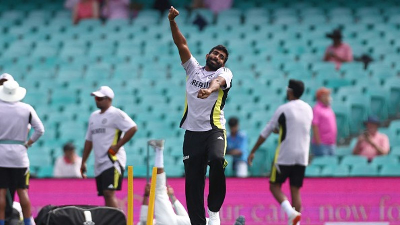 WATCH: Good news for Mumbai Indians amidst dismal start to IPL 2025, Jasprit Bumrah spotted bowling full throttle at NCA ahead of KKR tie Jasprit Bumrah stretches before the start of day three of the fifth cricket test match between Australia and India