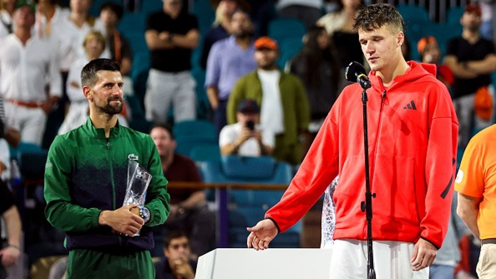 Teenage Tennis sensation denies Novak Djokovic historic career century after stunning Serbian legend in Miami Open Teenage Tennis sensation denies Novak Djokovic historic career century after stunning Serbian legend in Miami Open