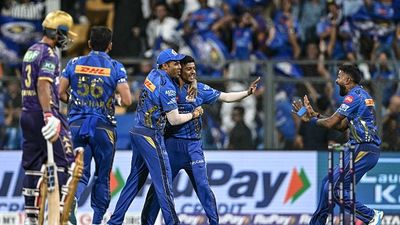 IPL 2025: Mumbai Indians return to winning ways, ride on debutant Ashwani Kumar's four-fer to annihilate Kolkata Knight Riders by eight wickets Mumbai Indians' Ashwani Kumar (2R) celebrates with his teammates in this frame