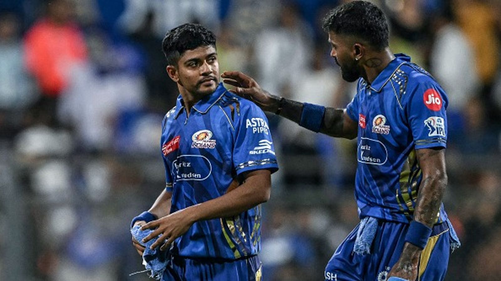 'The way Ashwani Kumar took that wicket was very crucial': Hardik Pandya reveals turning point of the MI vs KKR IPL 2025 match Mumbai Indians' captain Hardik Pandya (R) speaks with his teammate Ashwani Kumar in this frame