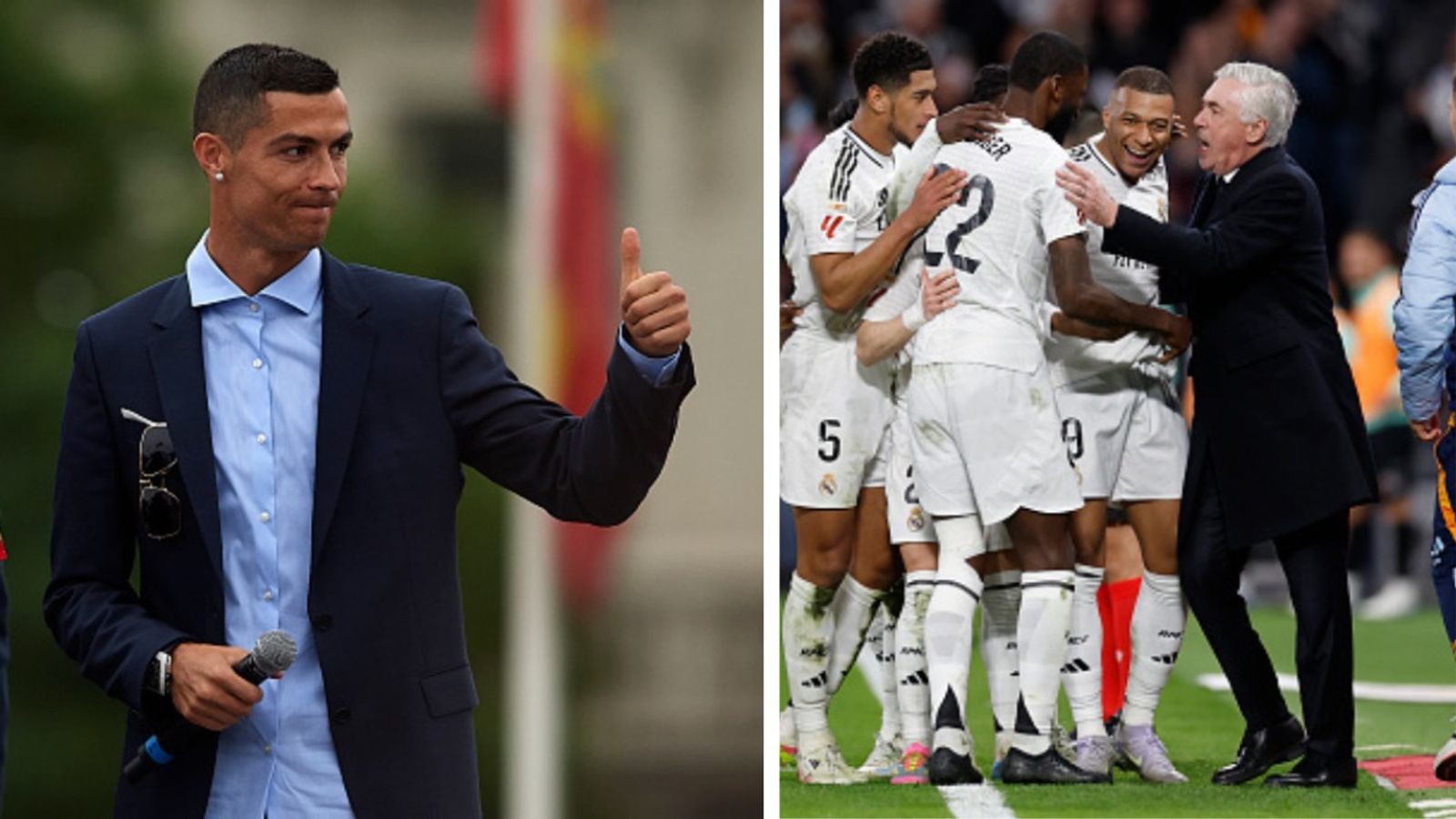 'What I wish for Mbappe is that he...': Real Madrid Manager Carlo Ancelotti Lays Forward Ambitious Cristiano Ronaldo-Esque Expectations for Kylian Mbappe Cristiano Ronaldo, Kylian Mbappe and Real Madrid Manager Carlo Ancelotti