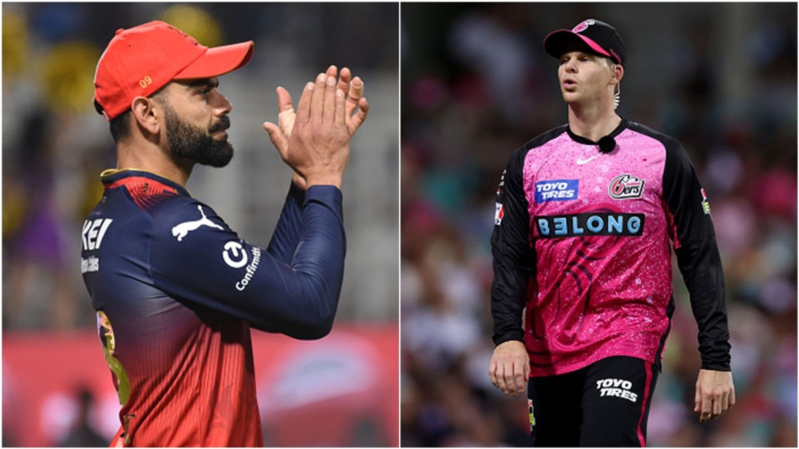 Virat Kohli to play BBL for same team as Steve Smith? Three-time winners claims RCB star has signed a two-year deal: Here's all you need to know RCB's Virat Kohli applauds teammate; Steve Smith reacts during Sydney Sixers' clash.