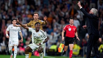 'I told him that he would be substituted': Real Madrid Manager Carlo Ancelotti Reveals The Stern Warning He Gave To Vinicius Junior During Copa del Rey Semifinal Against Real Sociedad Vinicius Junior of Real Madrid reacts during the Copa del Rey semifinal match between Real Madrid and Real Sociedad
