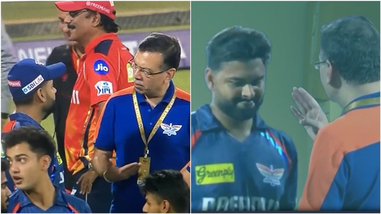 LSG owner Sanjiv Goenka spotted having another animated chat with captain Rishabh Pant following defeat to Punjab Kings at home LSG owner Sanjiv Goenka talks to Rishabh Pant after the defeat against Punjab Kings.