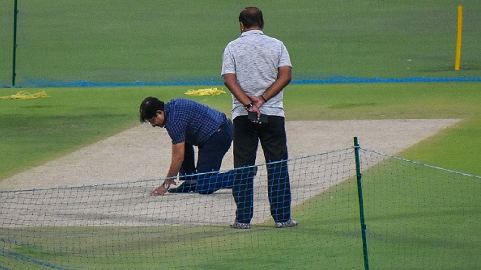 Pitch curators row with teams spark big controversy in IPL 2025, check what the BCCI rule states in this matter Cricket Association of Bengal President Snehasish Ganguly and pitch curator Sujan Mukherjee check the pitch at Eden Gardens