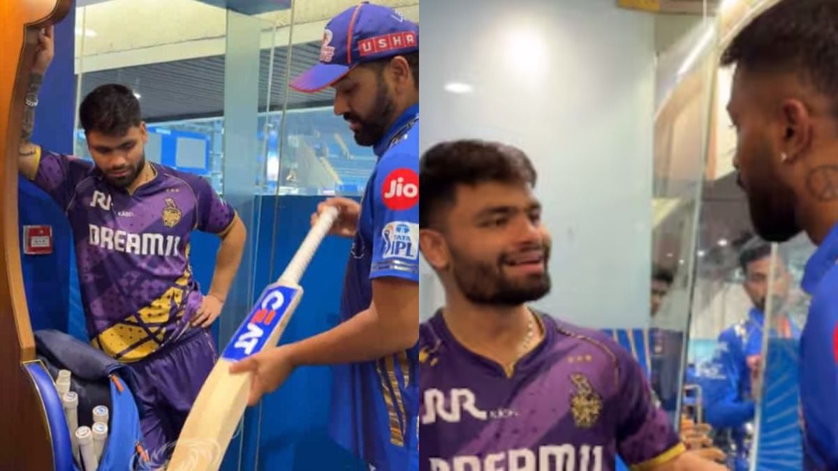Rinku Singh enters MI dressing room for Rohit Sharma's bat