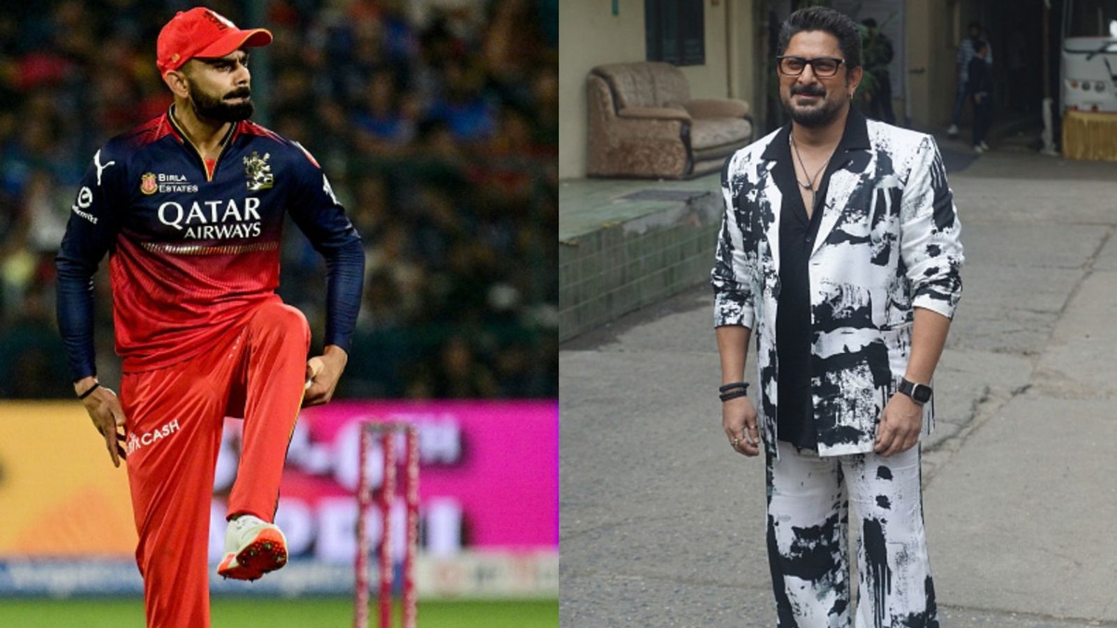 Virat Kohli fans mistakes Bollywood actor Arshad Warsi for GT's left-arm pacer, flood his social media with troll comments after horrible mix-up Virat Kohli and Arshad Warsi in frame