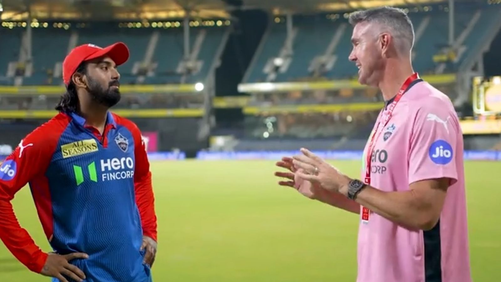 KL Rahul reminds Kevin Pietersen of old 'paint on a wall dry' tweet after match-winning knock against CSK in IPL 2025 KL Rahul and Kevin Pietersen after CSK vs DC. (Photo: IPL)