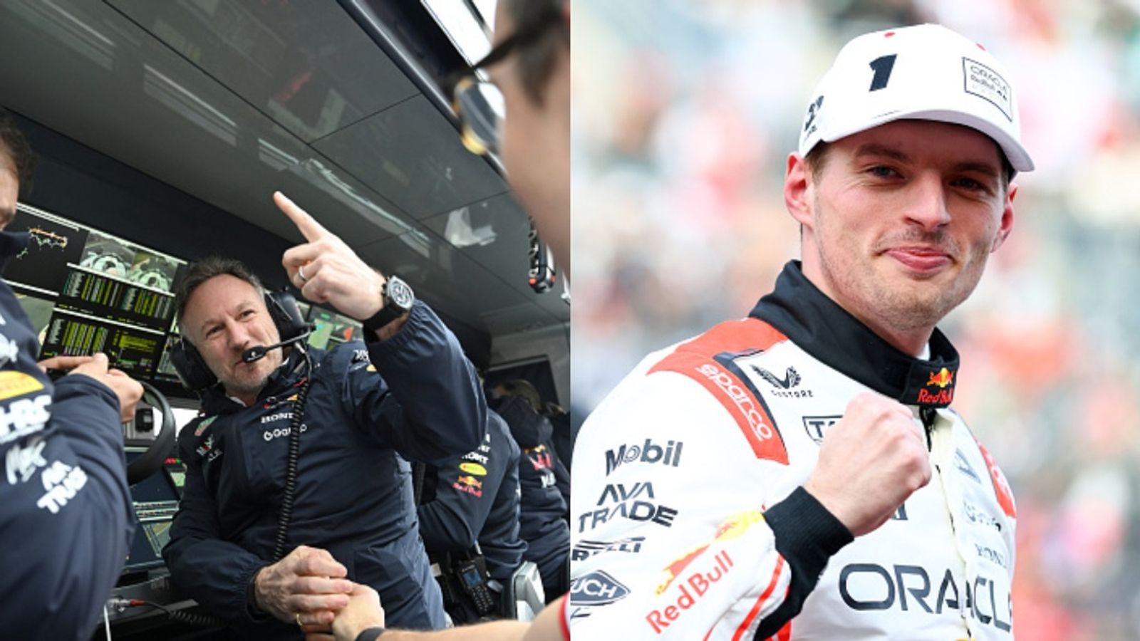 Christian Horner throws a shade at McLaren after Max Verstappen's win in Suzuka Christian Horner and Max Verstappen in the frame (via Getty)