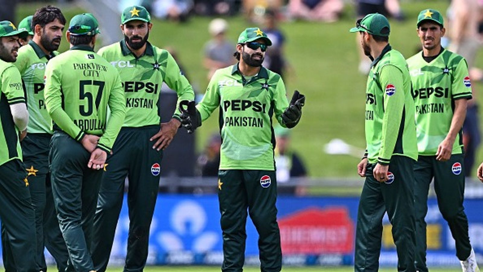 ICC punishes Mohammad Rizwan's Pakistan following humiliating ODI series whitewash against New Zealand Pakistan captain Mohammad Rizwan (centre) with his teammates in this frame