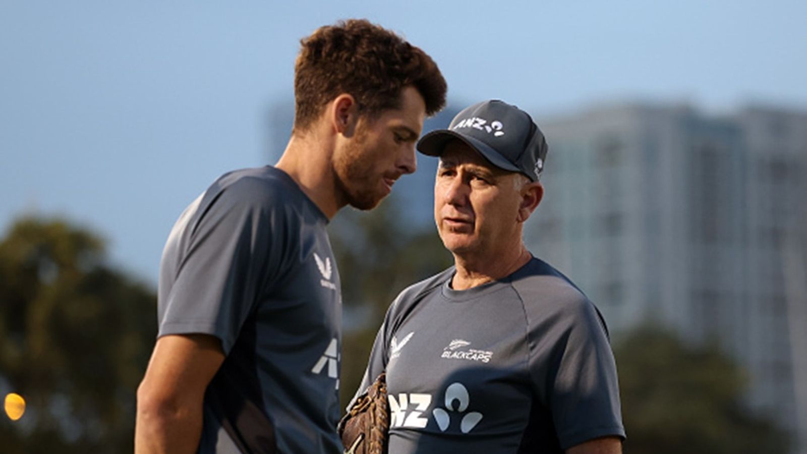Gary Stead steps down as New Zealand's white-ball coach after series win over Pakistan, uncertain about Tests New Zealand Head Coach Gary Stead speaks to Mitchell Santner during a New Zealand Nets Session at ICC Academy at ICC Academy on March 08, 2025 in Dubai, United Arab Emirates.